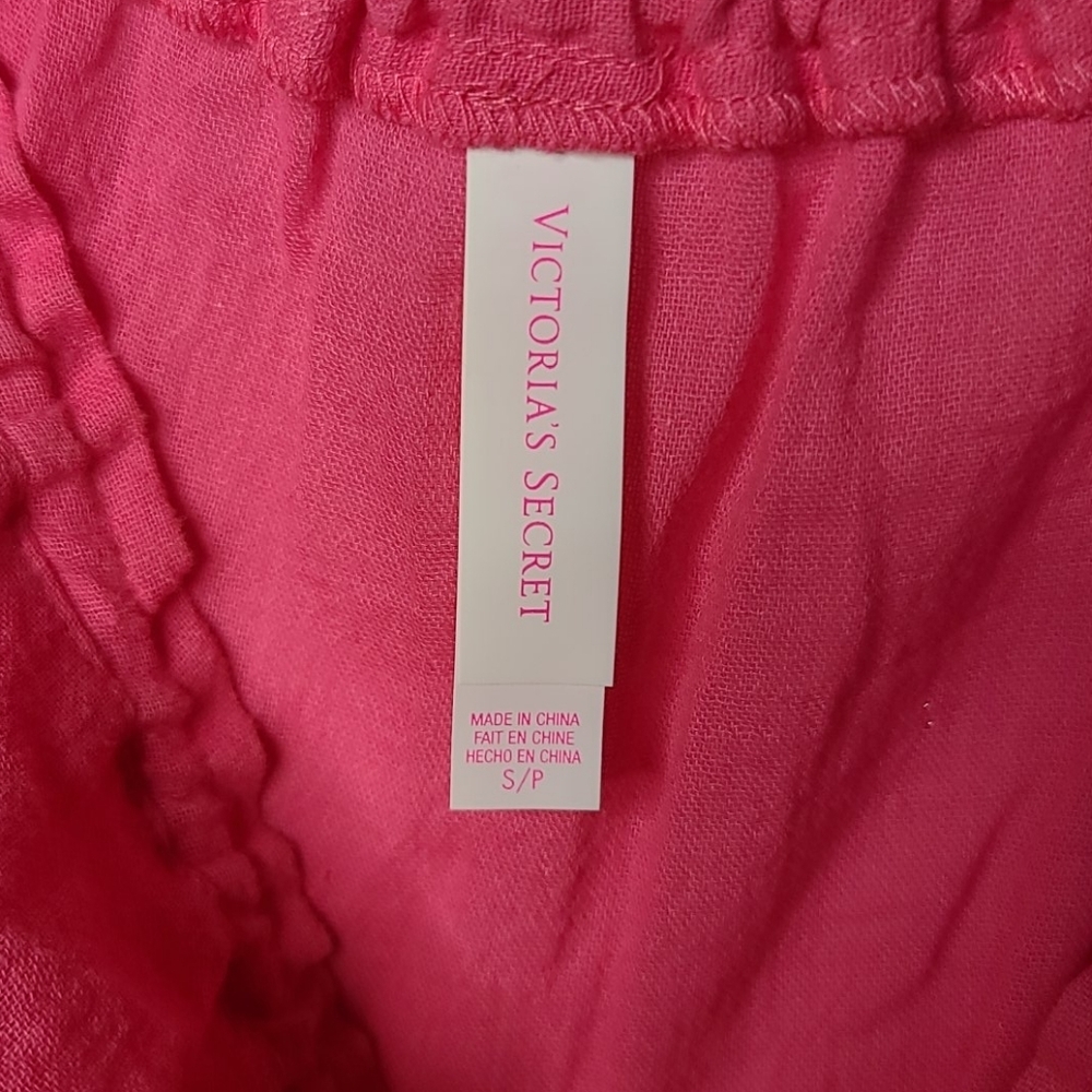 Victoria Secret peasant tunic lace sleeve pink top - Picture 5 of 7